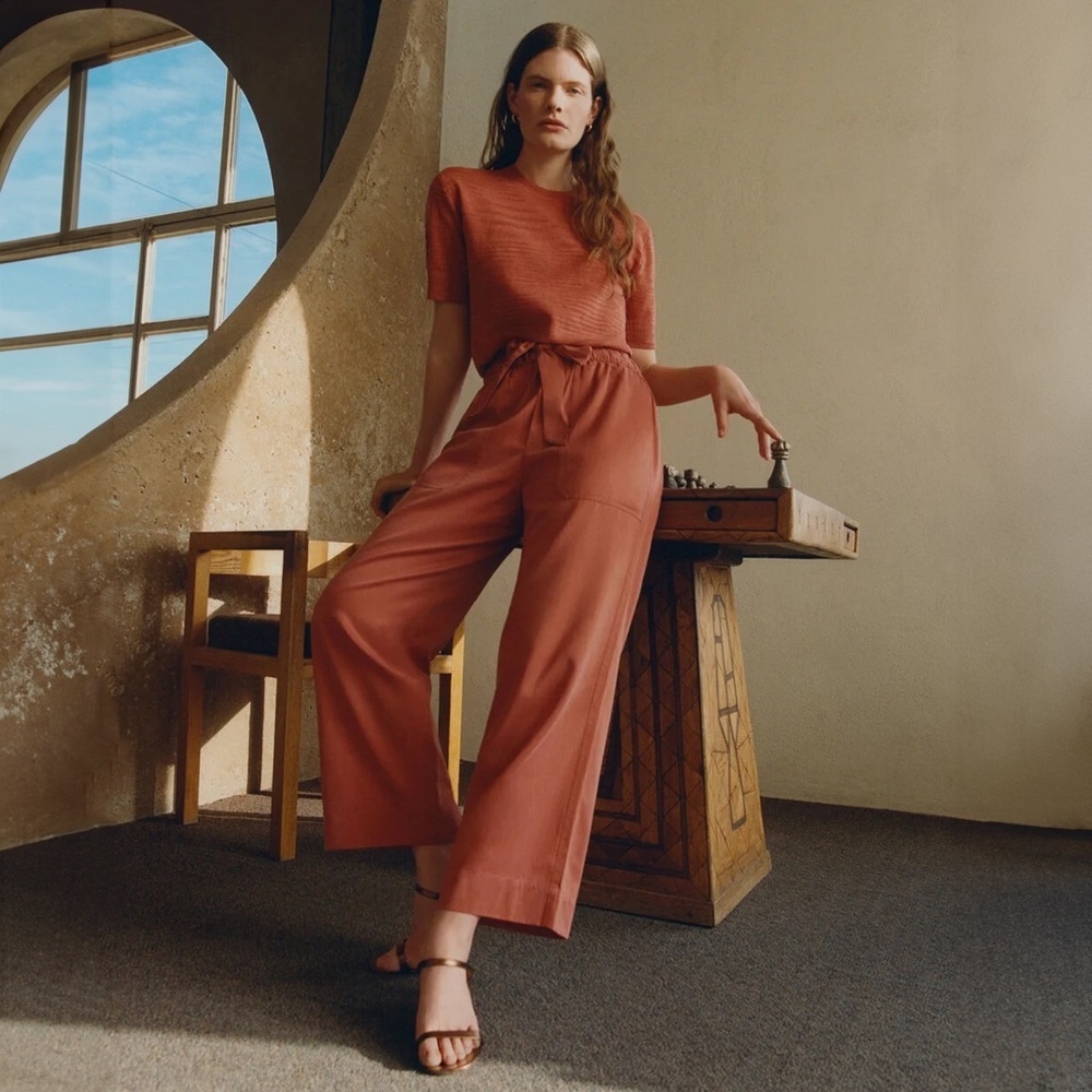 Club Monaco - Belted Pull-on Pants - Orange